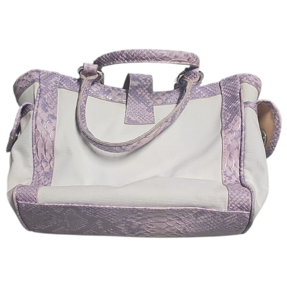 COACH vintage python trimmed pink tote bag canvas - Picture 2 of 6